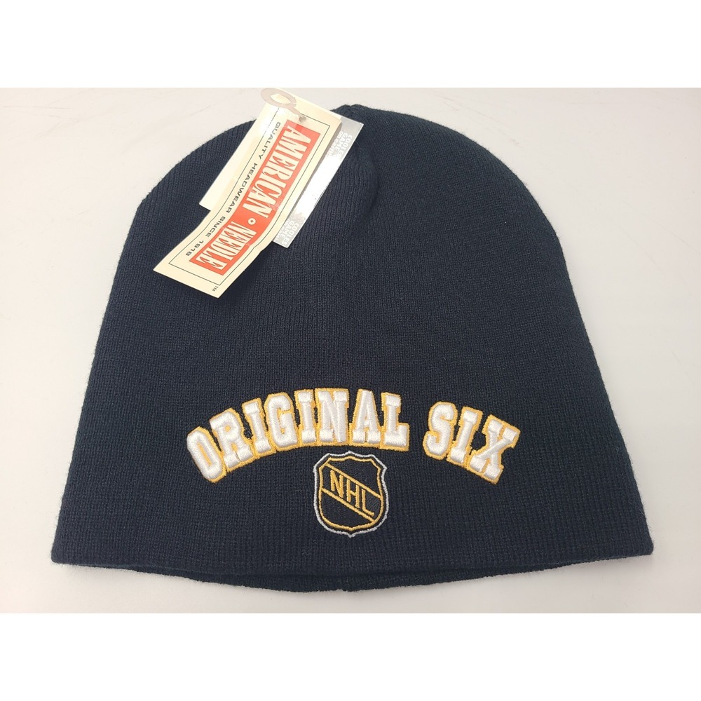 Vintage NHL Original Six American Needle Beanie Winter Knit Hat Stocking Cap Men